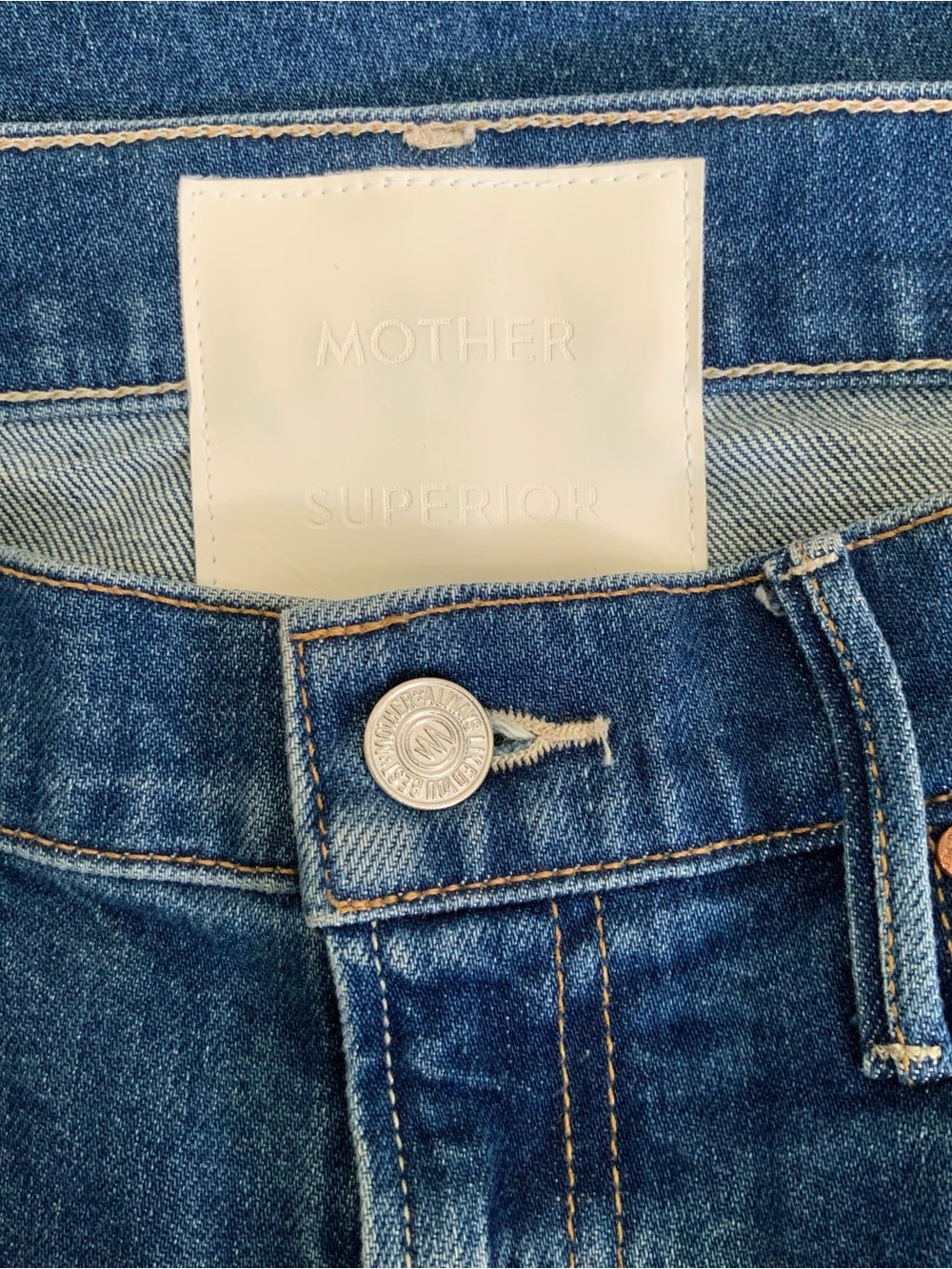 MOTHER SUPERIOR Jeans Lil’ Mother Lil’ Full Pipe Flood Blue Size 27 - Picture 8 of 13